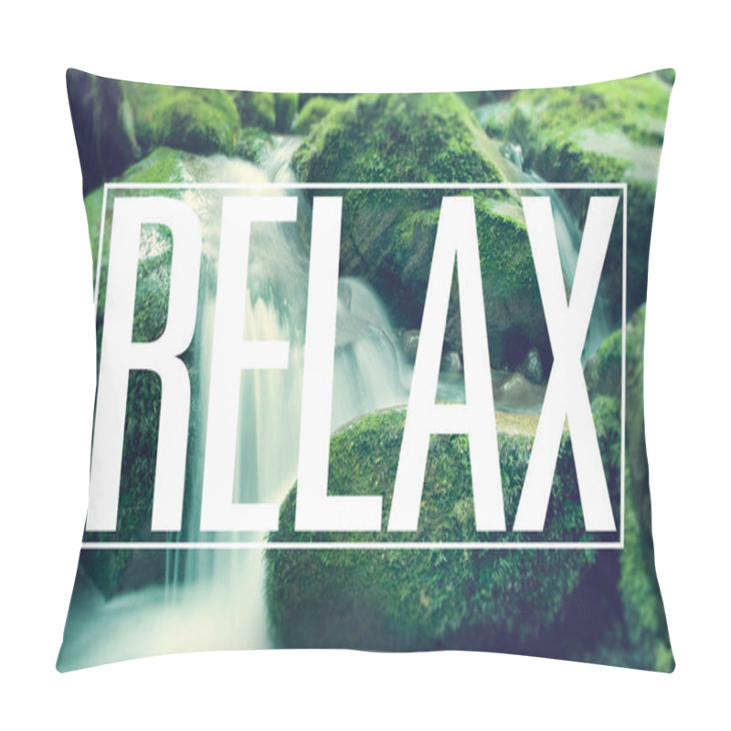 Personality  Word Relax On Water Background Pillow Covers