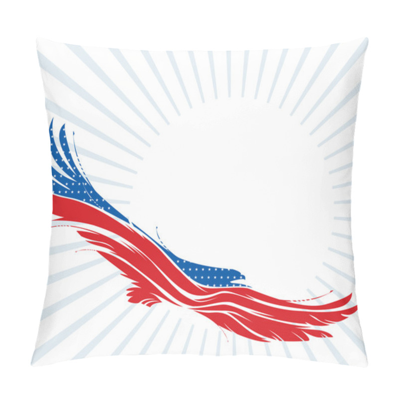 Personality  Flying Eagle And United States Of America Flag Pillow Covers