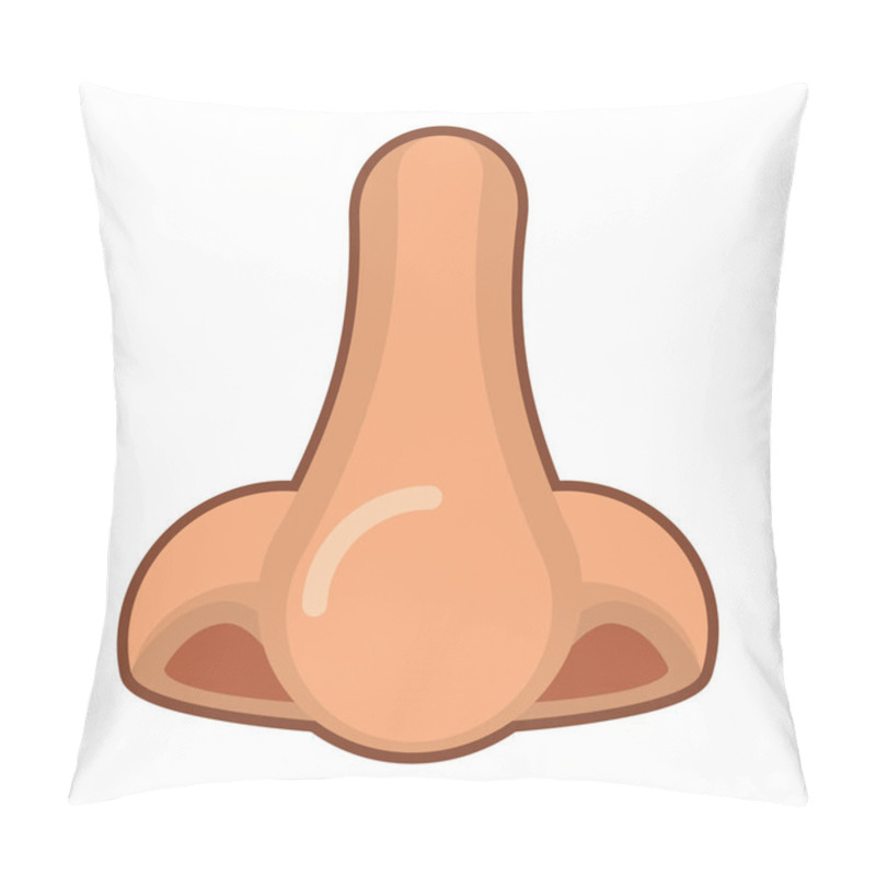 Personality  Nose Isolated. Part Of Man Face. Nostrils And Transferred Pillow Covers