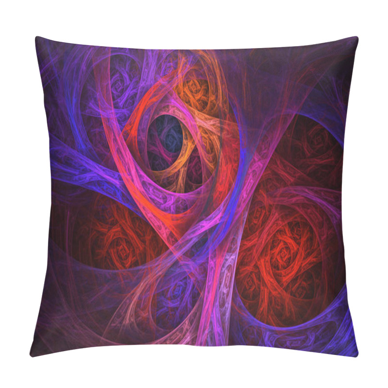 Personality  Fractal On Black Pillow Covers