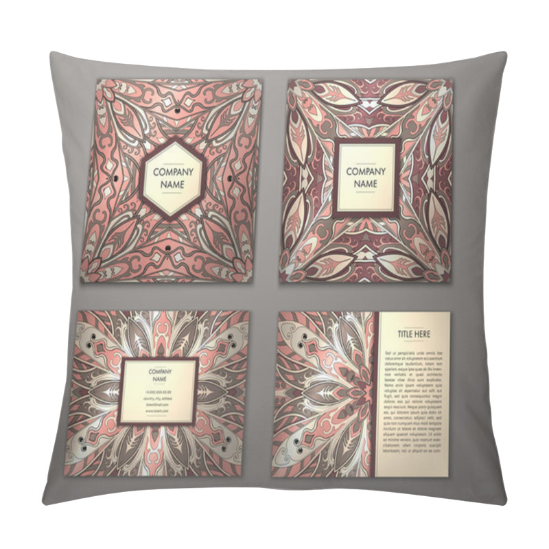 Personality  Flyer With Floral Mandala Pattern Pillow Covers