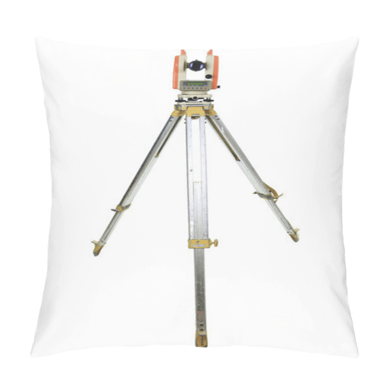 Personality  Theodolite Isolated On A White Background Pillow Covers