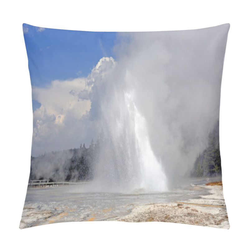 Personality  Unusual Geyser Erupting At An Angle Pillow Covers