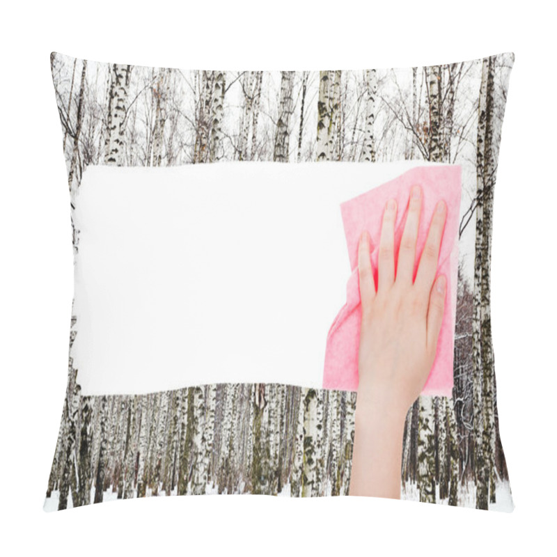 Personality  Hand Deletes Bare Trees In Winter Forest By Rag Pillow Covers