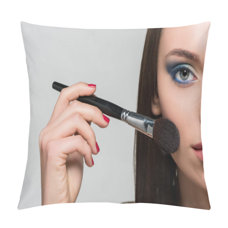 Personality  Woman Doing Makeup Pillow Covers