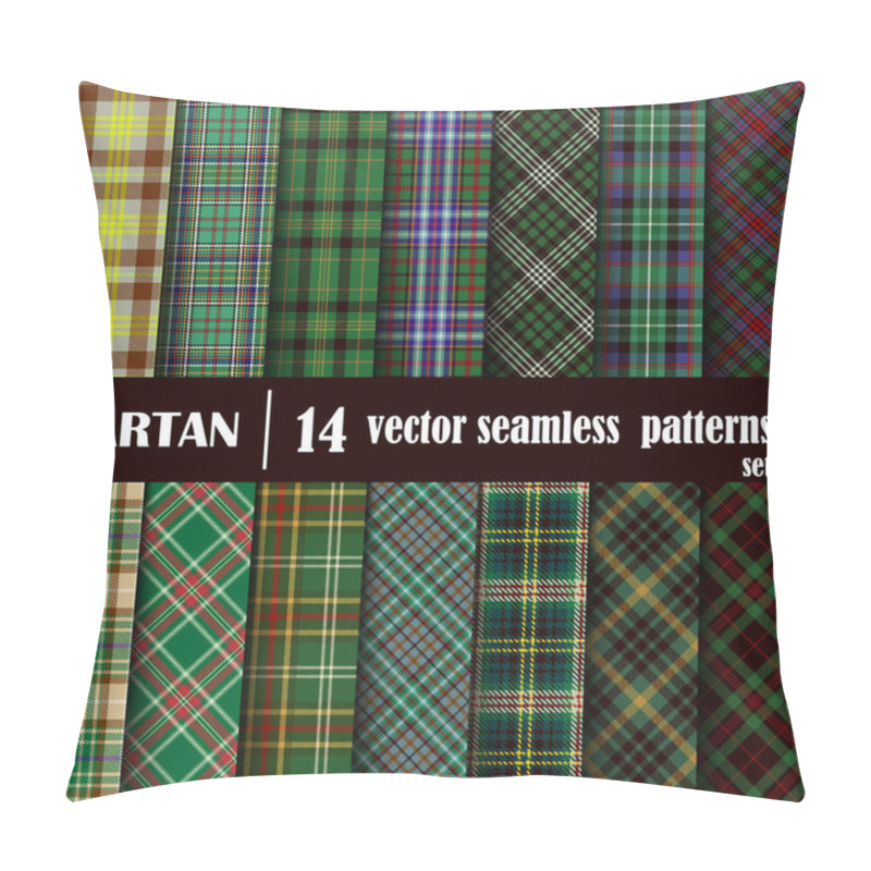 Personality  Set Tartan Seamless Pattern Pillow Covers