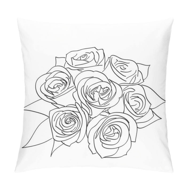 Personality  Rose With Leaves Pillow Covers