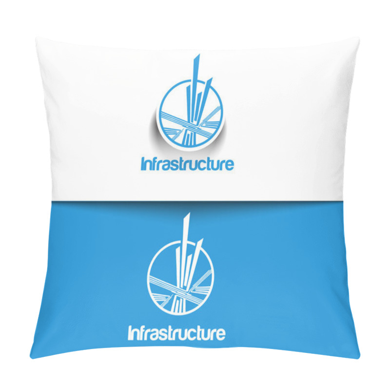 Personality  Infrastructure Logo Design Pillow Covers