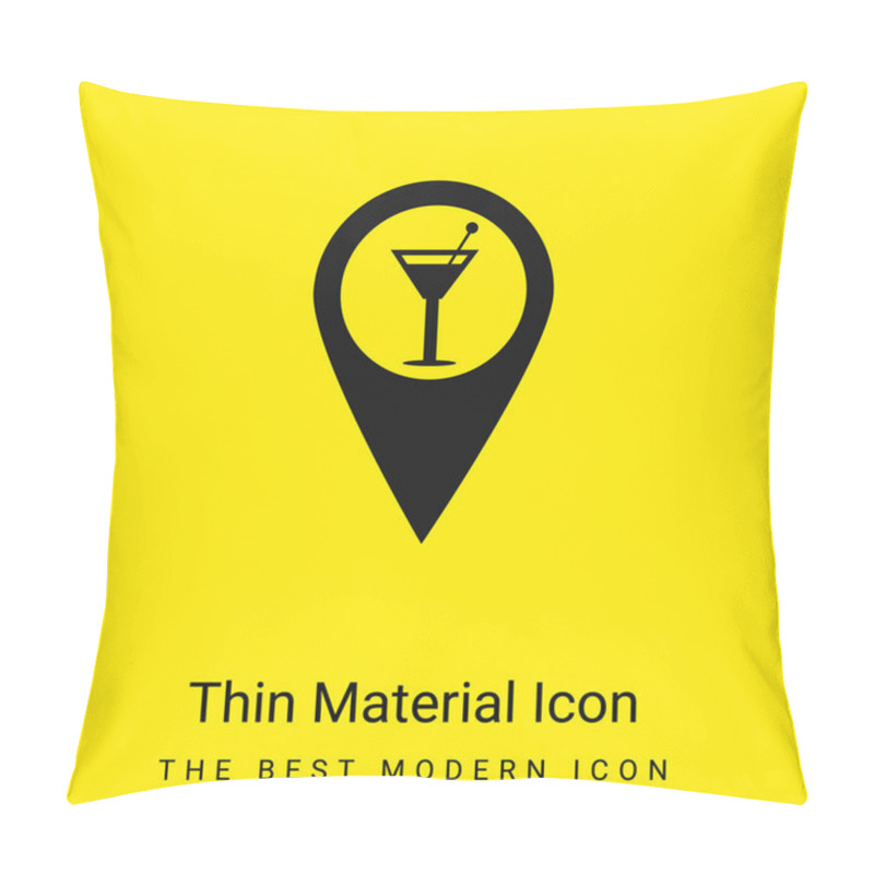 Personality  Bar Pin Minimal Bright Yellow Material Icon Pillow Covers