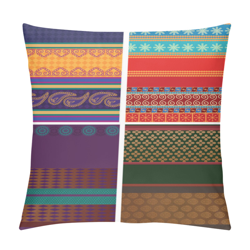 Personality  Sari Border Design Pillow Covers