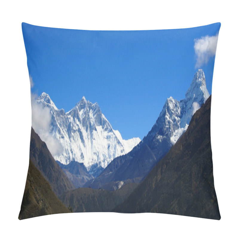 Personality  Himalayan Mountain Landscape, Nepal, Everest Region, Mt. Ama Dablam Pillow Covers