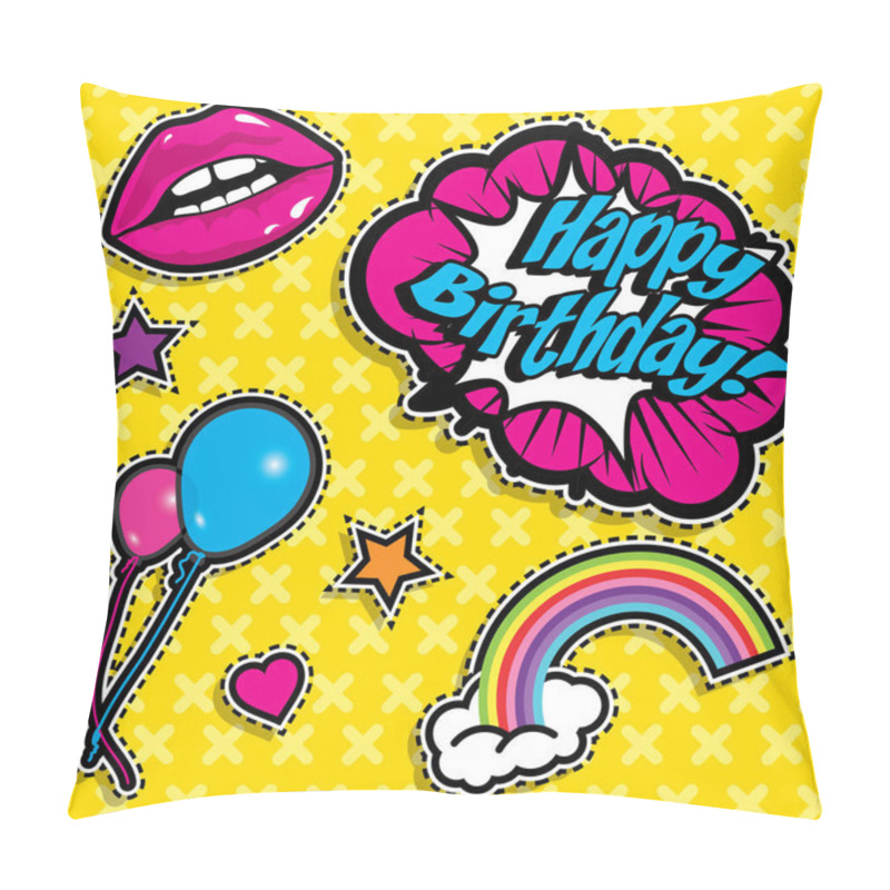 Personality  Pop Art Fashion Chic Patches Pillow Covers