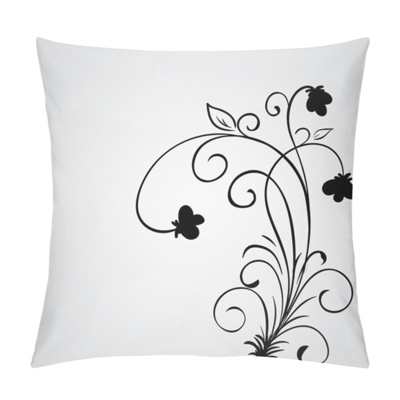 Personality  Hand Drawn Vector Swirl Flower Elements Pillow Covers