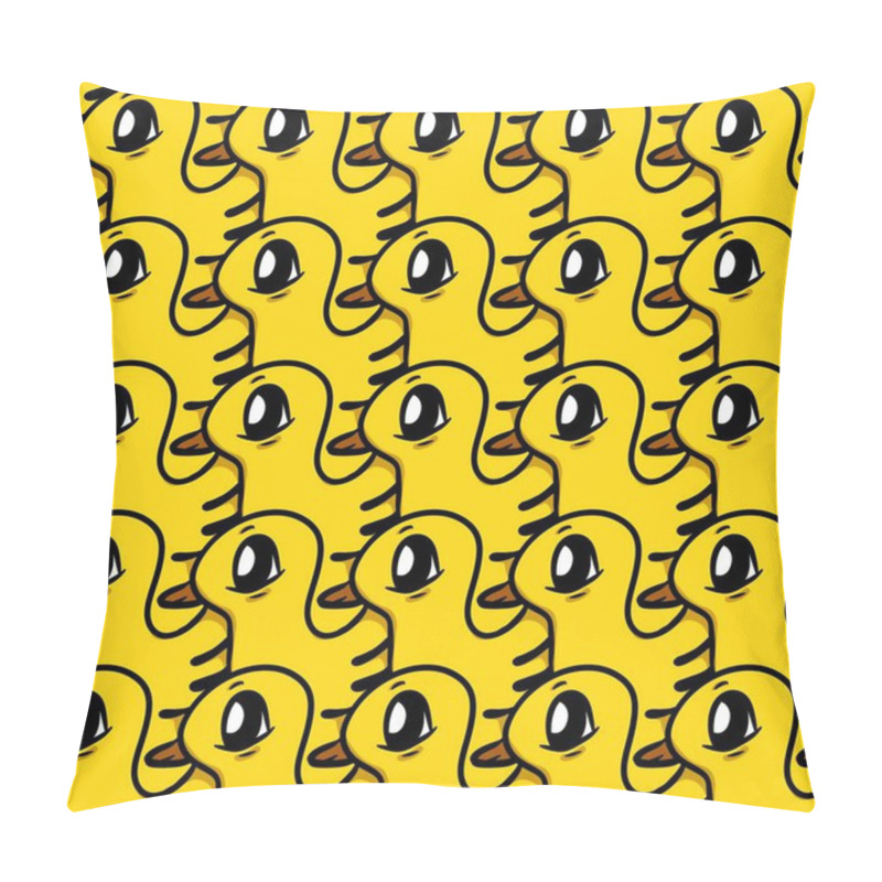 Personality  Seamless Pattern Of Cute Duck Cartoon Pillow Covers