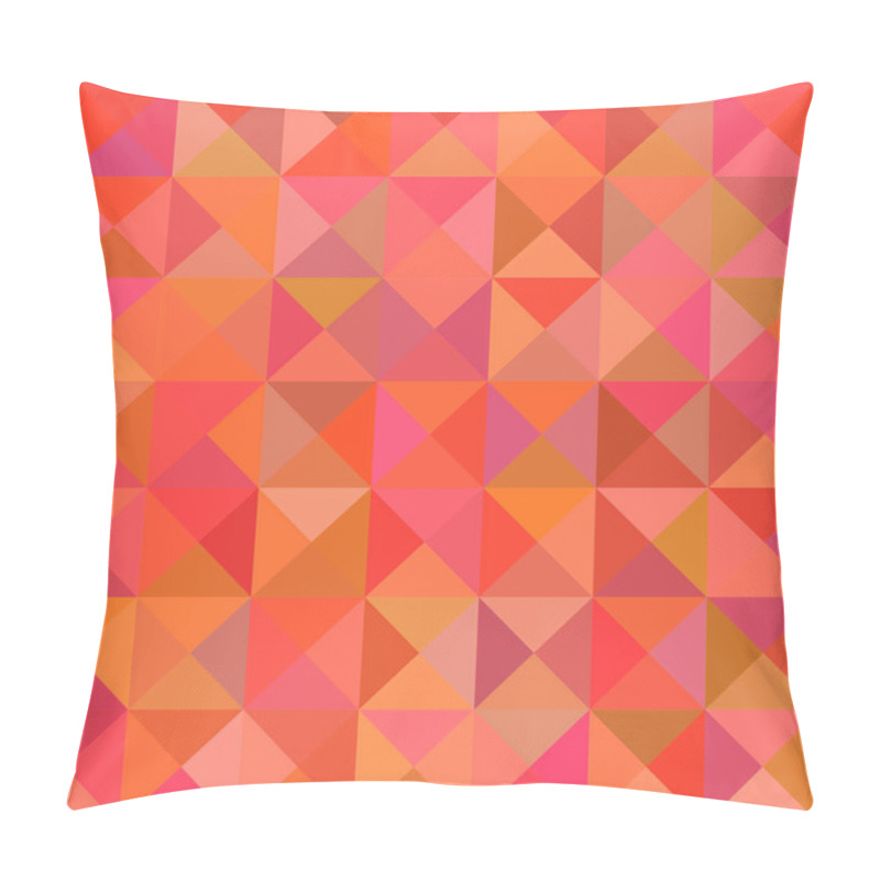 Personality  Abstract Triangle Pyramid Pattern Background - Mosaic Vector Illustration From Triangles In Colorful Tones Pillow Covers