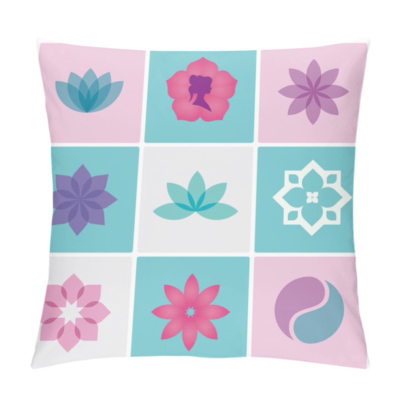 Personality  Flowers Spa Logo Pillow Covers