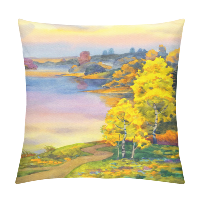 Personality  Birches Near Lake Pillow Covers