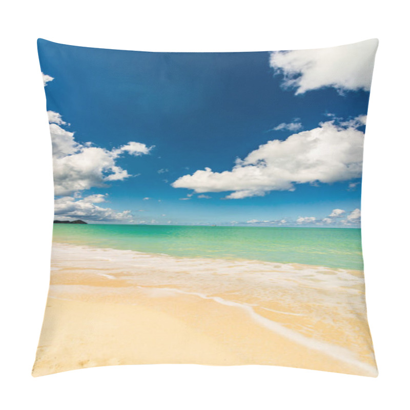 Personality  Caribbean Beach With White Sand, Deep Blue Sky And Turquoise Water Pillow Covers