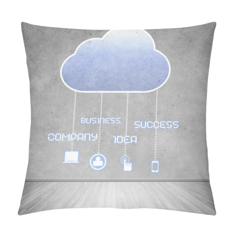 Personality  Computing Cloud Business Icons Pillow Covers