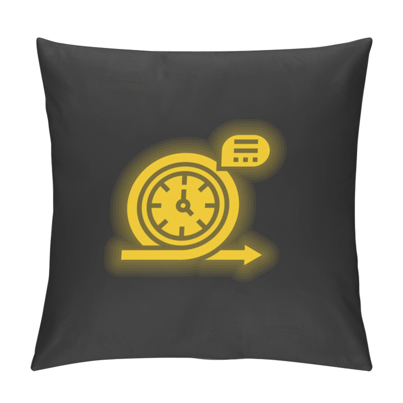 Personality  Agile Yellow Glowing Neon Icon Pillow Covers