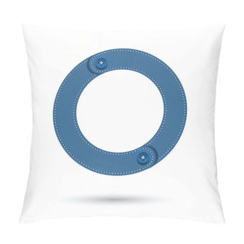 Personality  O Font Vector With Blue Jeans On White Background, Futuristic Fo Pillow Covers