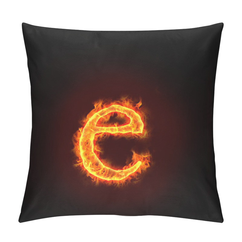 Personality  Fire Alphabets, Small Letter E Pillow Covers