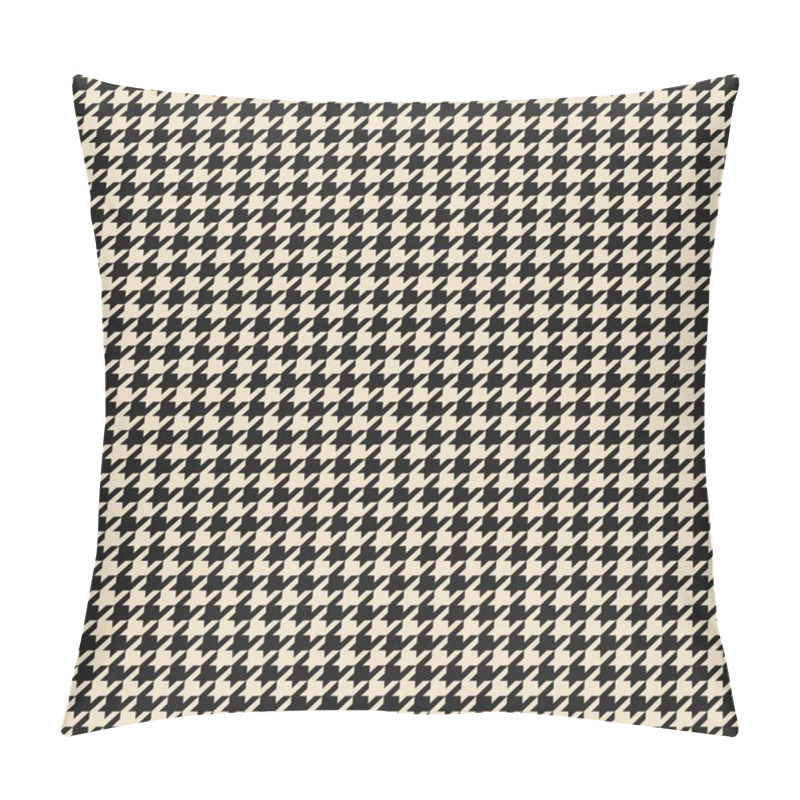 Personality  Black And White Houndstooth Seamless Pattern Pillow Covers