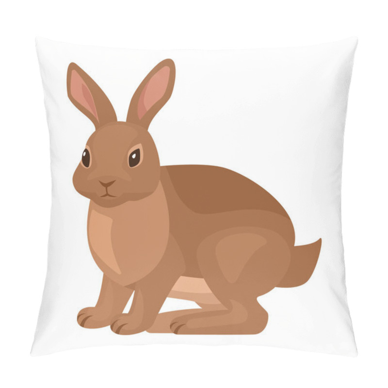 Personality  Rabbit Vector Icon.Cartoon Vector Icon Isolated On White Background Rabbit. Pillow Covers