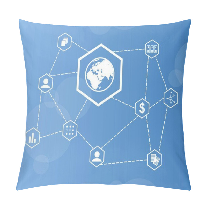 Personality  Block Chain Background Style Collection Pillow Covers