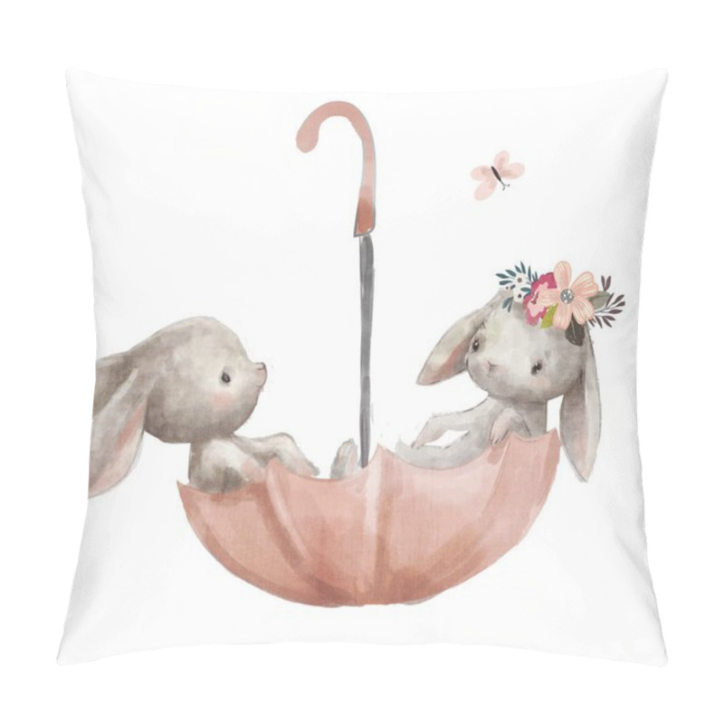 Personality  Two Cute Hares Pillow Covers