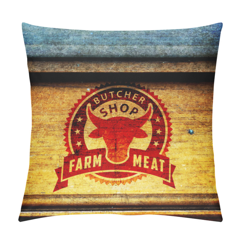 Personality  Logo Template Of Butchery Or Meat Shop  Pillow Covers