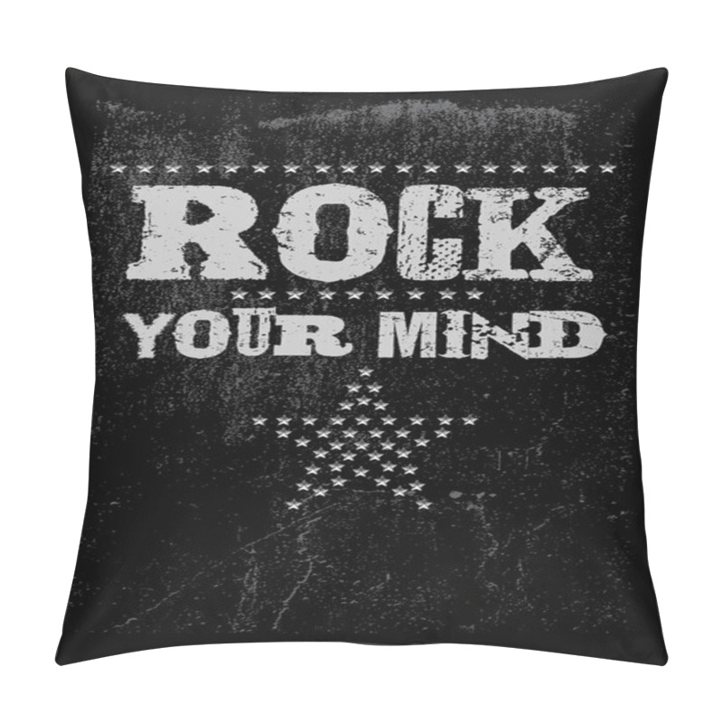 Personality  Rock Print With Metal Studs Pillow Covers