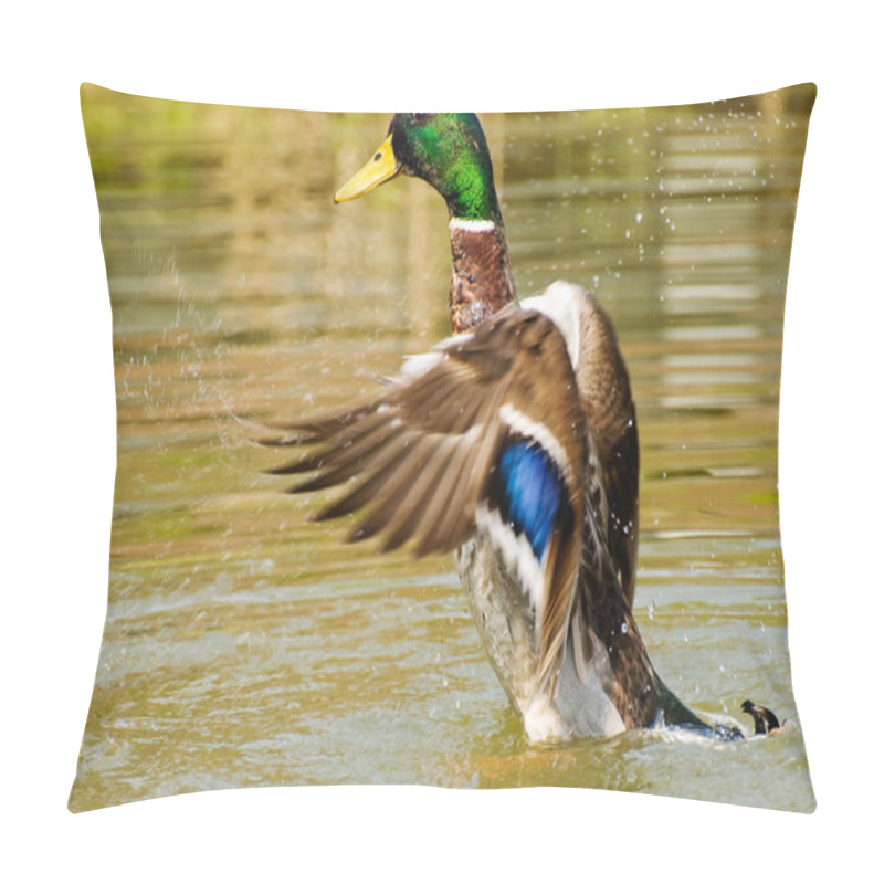 Personality  Wild Duck In Flying Action Pillow Covers