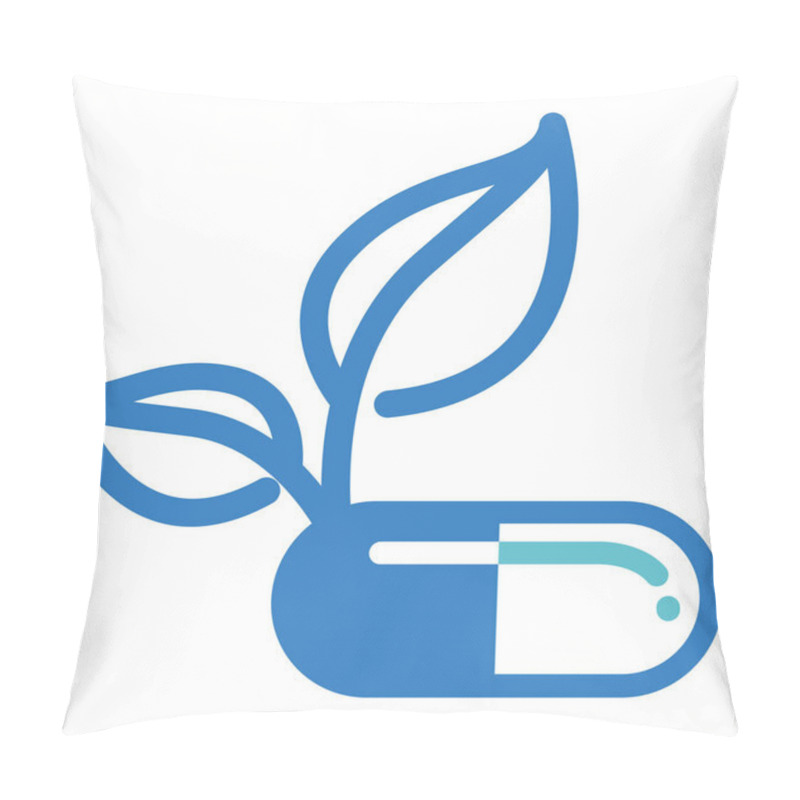 Personality  Drug Herb Herbal Icon In Outline Style Pillow Covers