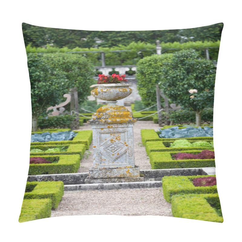 Personality  Gardens And Chateau De Villandry In Loire Valley In Franc Pillow Covers