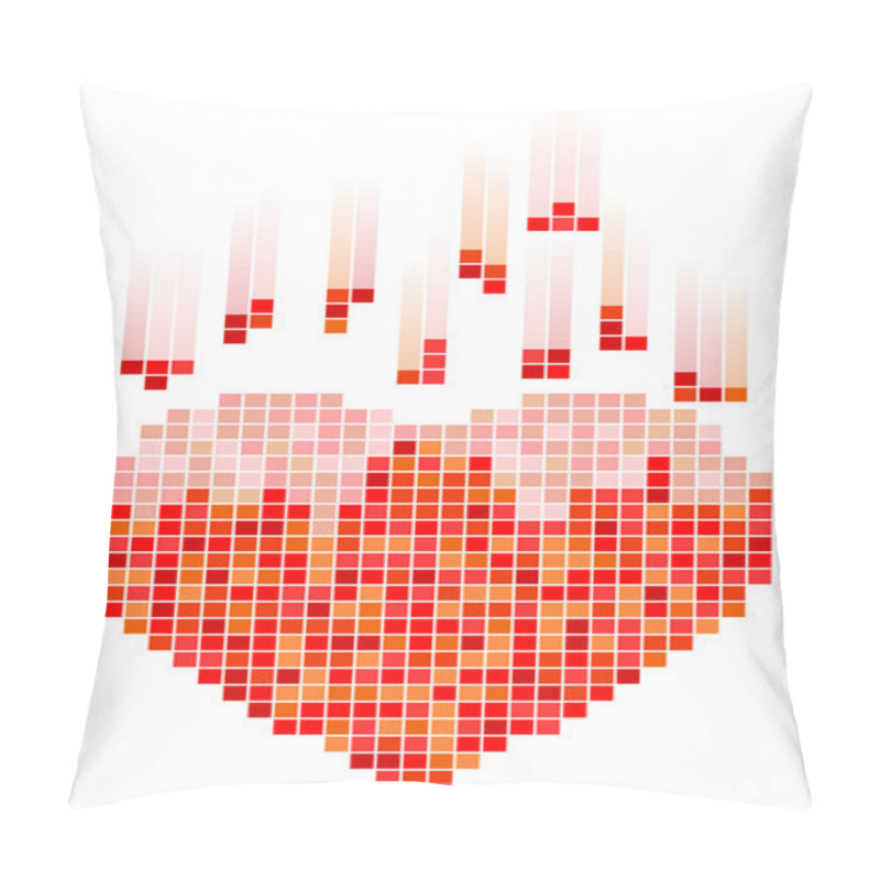 Personality  Mosaic Heart Pillow Covers