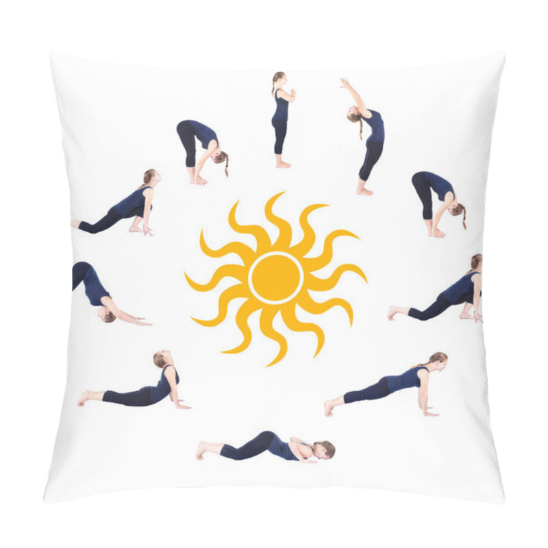 Personality  Steps Of Yoga Surya Namaskar Sun Salutation Pillow Covers