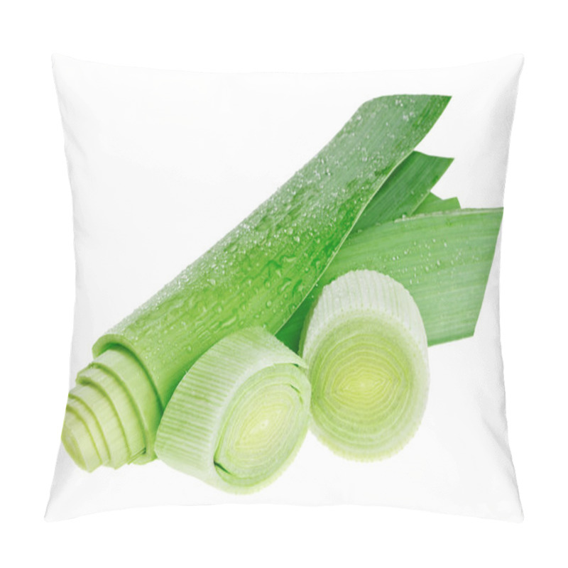 Personality  Circle Cross-section And Stem Of Green Leek Pillow Covers