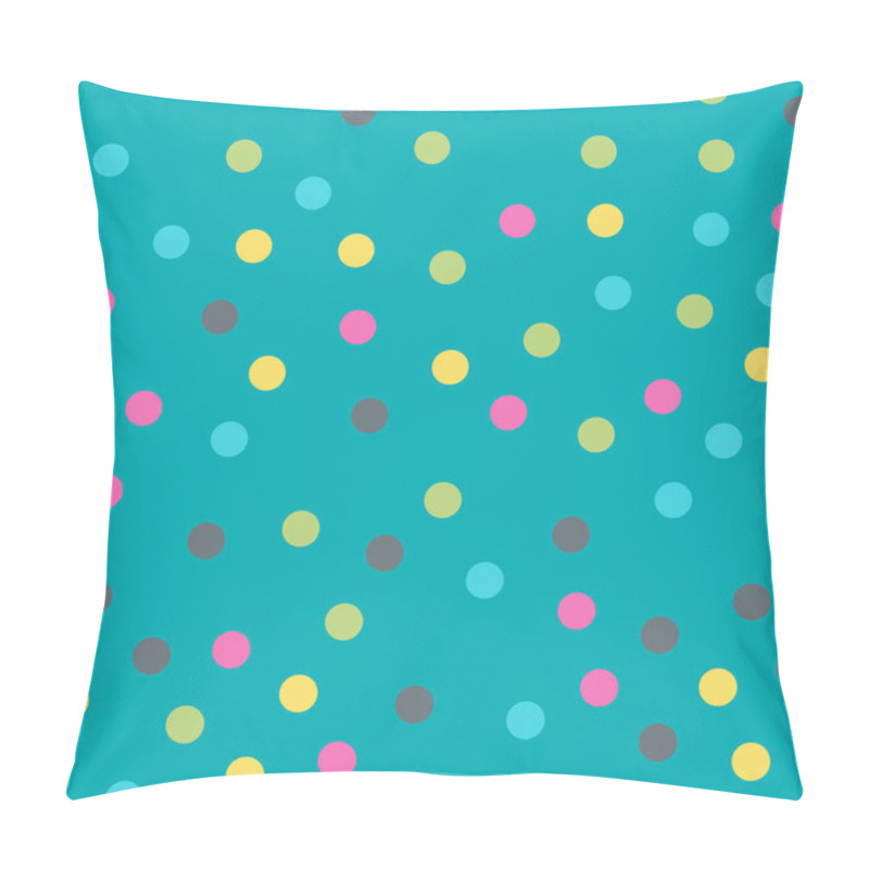 Personality  Colorful Polka Dots Seamless Pattern On Bright 10 Background Attractive Classic Colorful Polka Dots Pillow Covers