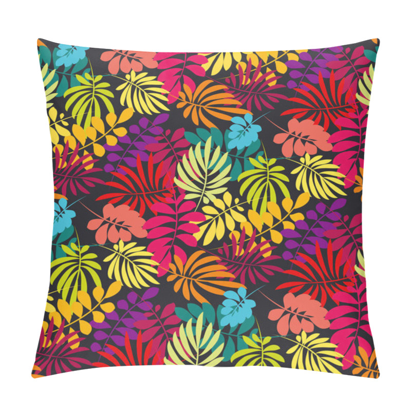 Personality  Concept Tropical Leaves Vector Illustration  Pillow Covers