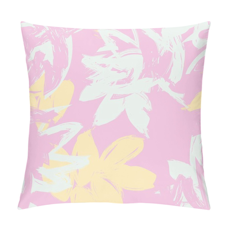 Personality  Tropical Leaf Brush Strokes Seamless Pattern Design For Fashion Textiles, Graphics And Crafts Pillow Covers