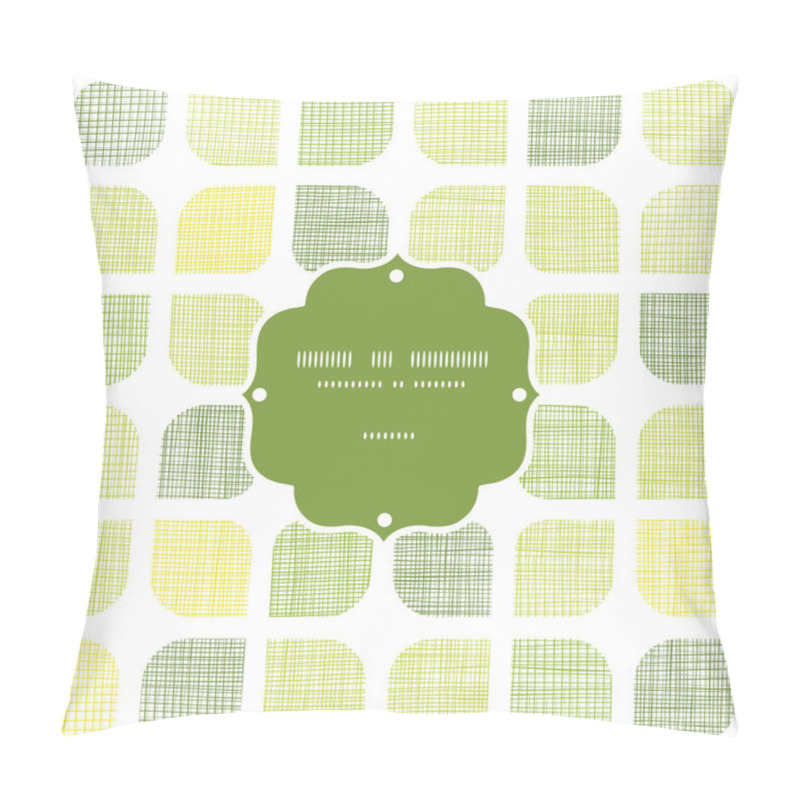 Personality  Abstract Textile Green Rounded Squares Frame Seamless Pattern Background Pillow Covers