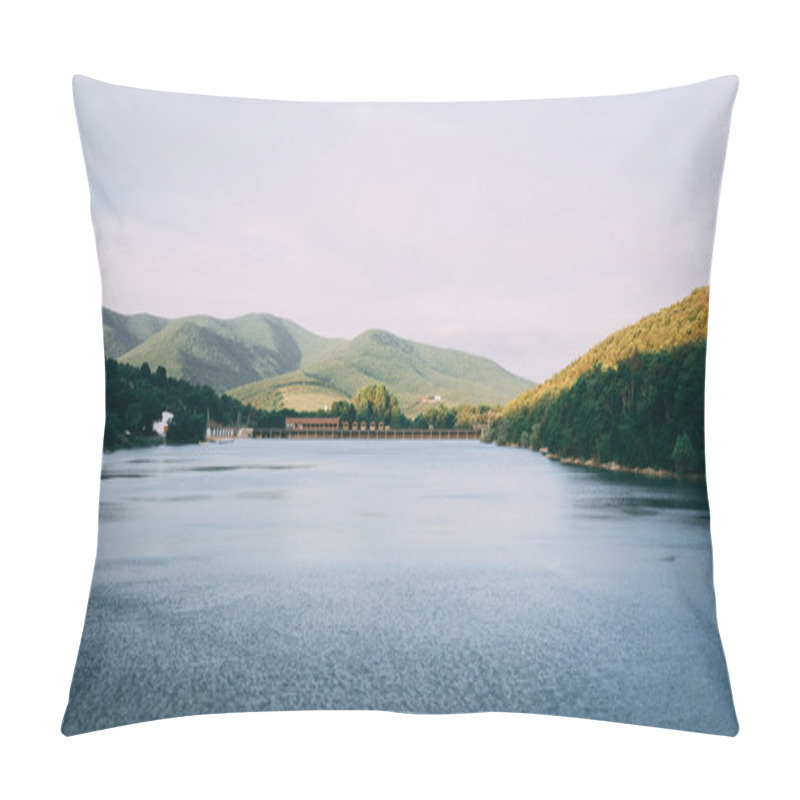 Personality  Beautiful Mountain Lake At The Sunset Pillow Covers