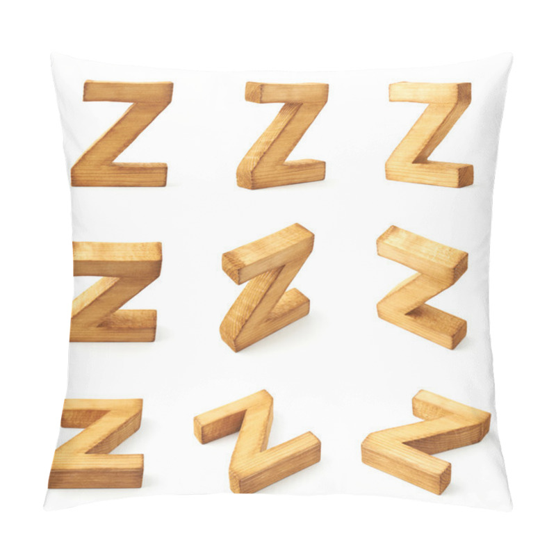 Personality  Nine Block Wooden Letters Z Pillow Covers