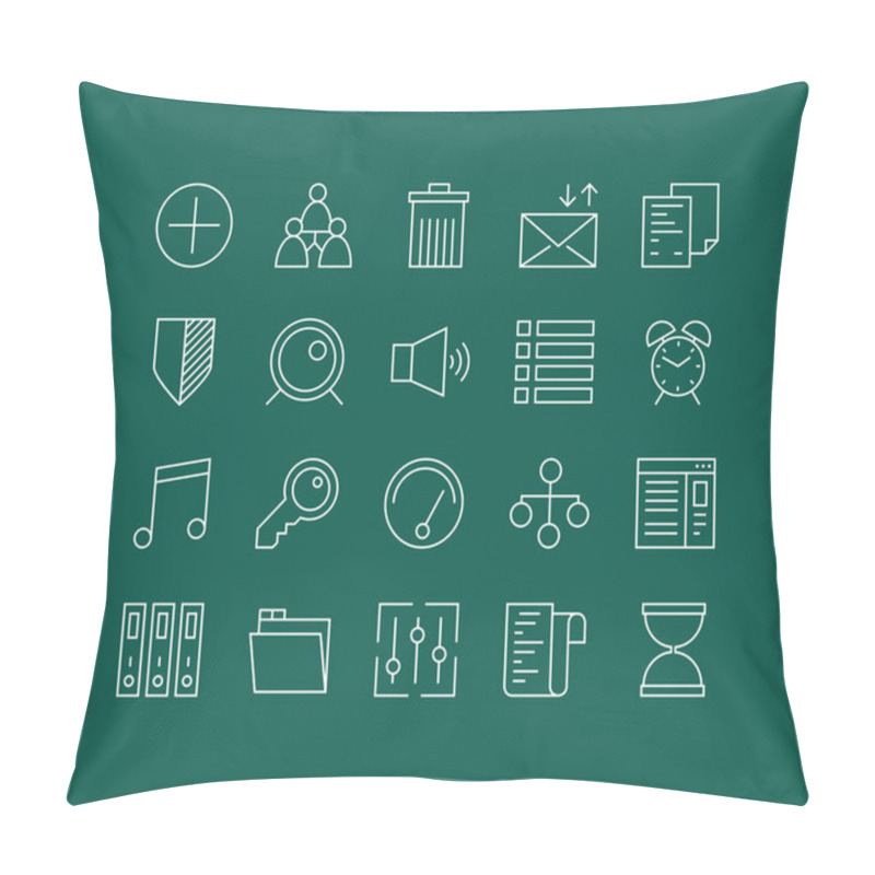 Personality  Various Elements Line Icons Set Pillow Covers