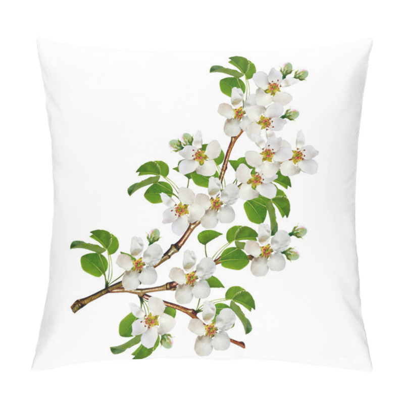 Personality  White Pear Flowers Branch  Pillow Covers