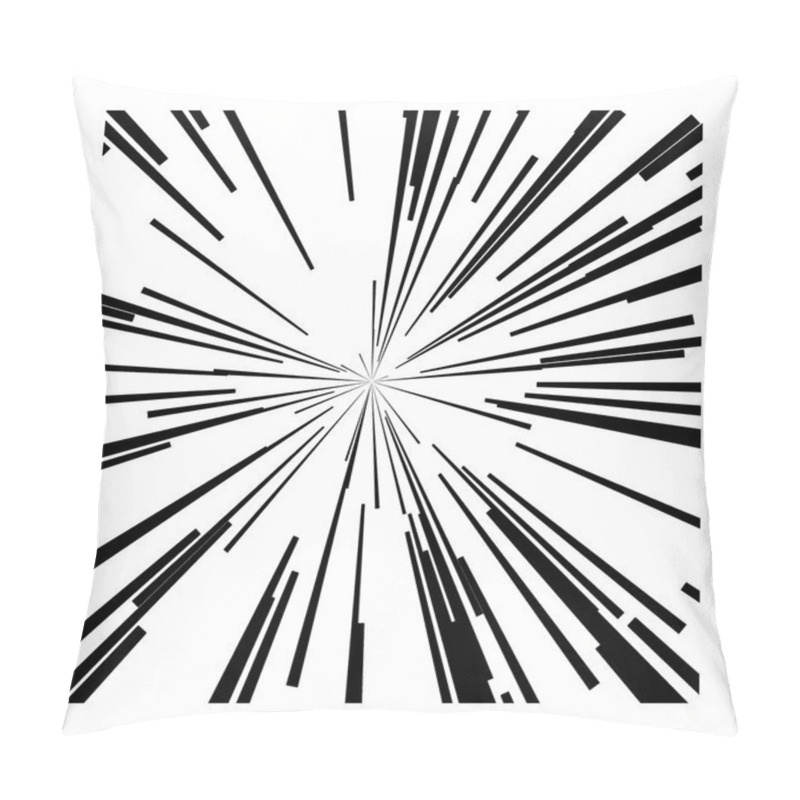 Personality  Speed Motion Black Lines Pillow Covers