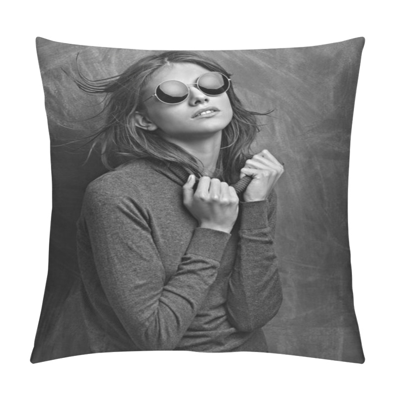 Personality  Young Stylish Woman Pillow Covers