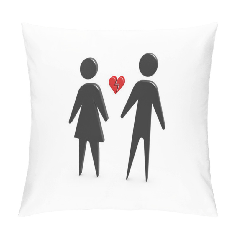 Personality  Broken Love Divorce Pillow Covers