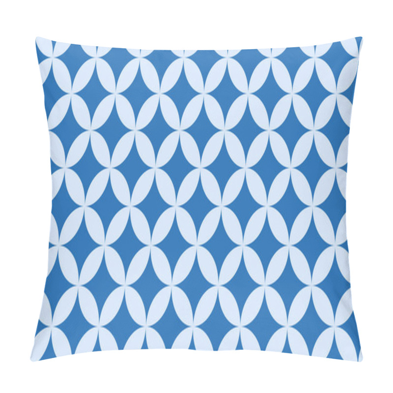 Personality  Blue Overlapping Circles Pattern Background Pillow Covers